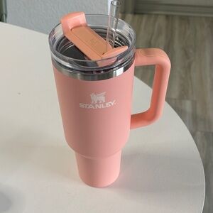 Stanley Coral Travel Mug with Straw
